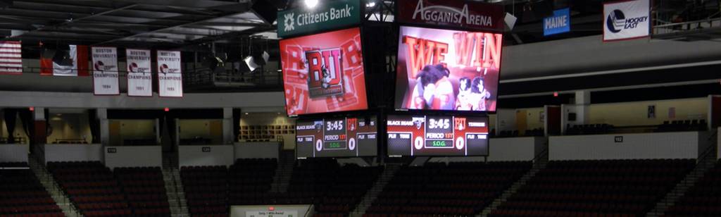 Boston University Agganis Ice Arena Scoreboard
