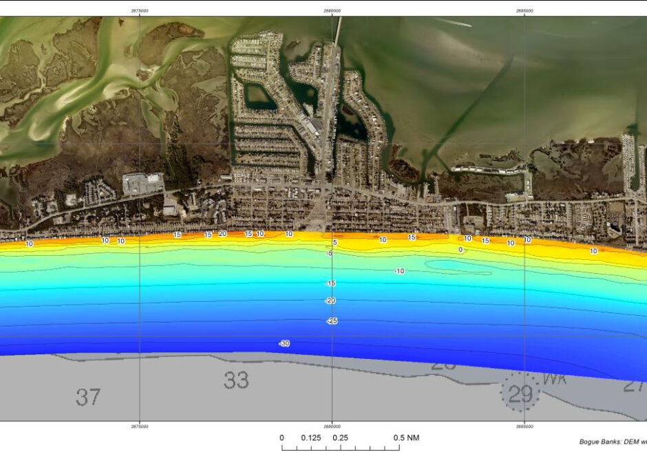 Bogue Banks DEM 5 ft contours Geospatial