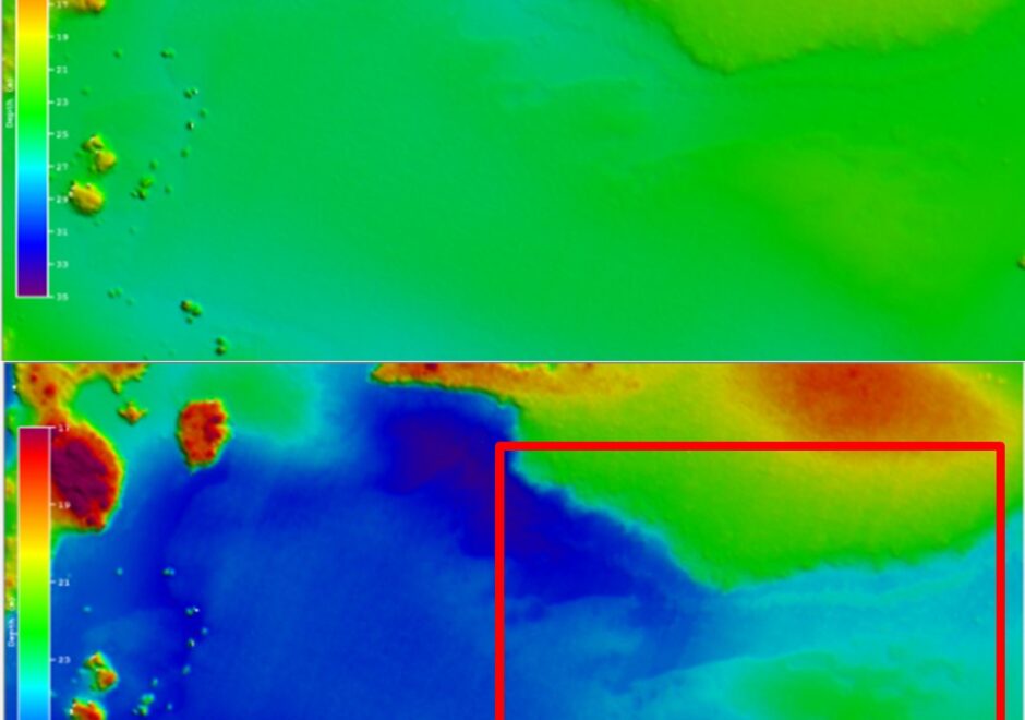FKNMS Reef Relief Features_Depth Color Scale_Geospatial